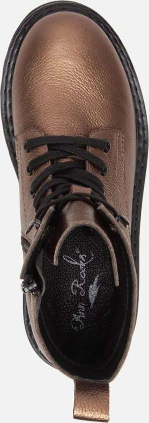 Ann Rocks Ann Rocks Veterboots Brons Leer - Maat 38 4 Ann Rocks Ann Rocks Veterboots Brons Leer - Maat 38 - Afbeelding 2