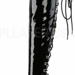 Adore-3063 Plateau Lak Overknee Laars Met Veters En Stiletto Hak Zwart - (EU 42,5 = US 12) - Pleaser -Dames-schoenen Verkoop 297x840 5