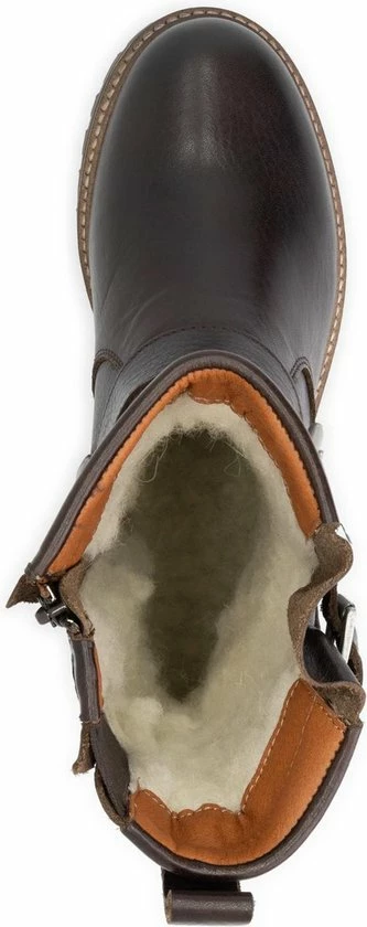 Travelin' Silkeborg Leren Dames Laarzen - Wol Gevoerde Biker Boots - Donkerbruin Leer - Maat 40 6 Travelin' Silkeborg Leren Dames Laarzen - Wol Gevoerde Biker Boots - Donkerbruin Leer - Maat 40 - Afbeelding 4
