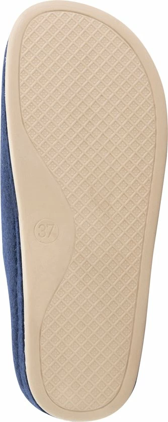 Travelin' At-Home Dames Sloffen - Wollen Pantoffels - Instappers Met Rubberen Zool - Navy Blauw - Maat 40 7 Travelin' At-Home Dames Sloffen - Wollen Pantoffels - Instappers Met Rubberen Zool - Navy Blauw - Maat 40 - Afbeelding 5