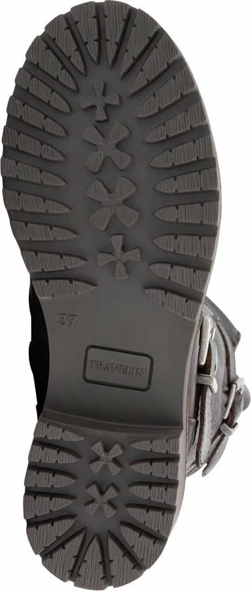 Travelin' Silkeborg Leren Dames Laarzen - Wol Gevoerde Biker Boots - Donkerbruin Leer - Maat 40 7 Travelin' Silkeborg Leren Dames Laarzen - Wol Gevoerde Biker Boots - Donkerbruin Leer - Maat 40 - Afbeelding 5