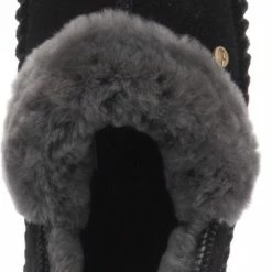 Warmbat Barrine Suede Dames Pantoffels - Black - Maat 38 -Dames-schoenen Verkoop 368x840