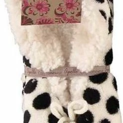 Apollo Witte/zwarte Stippen Ballerina Pantoffels/sloffen Voor Dames - Huissloffen Voor Vrouwen 40-42