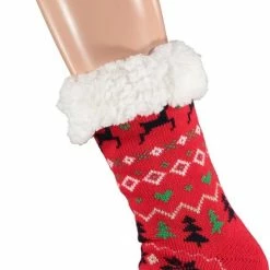 Apollo | Huissokken Kerst Dames | Multi Rood | One Size | Sokken Kerstmis | Kerstkousen Dames | Kerstcadeau Dames