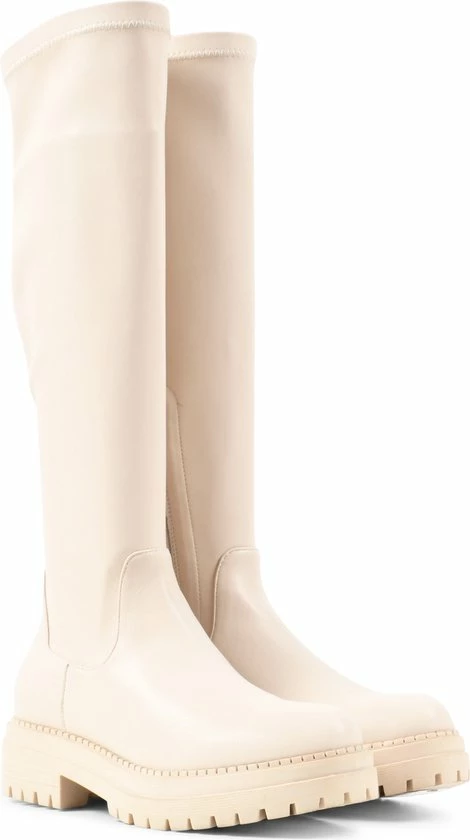 POSH By Poelman CYBELE Dames Hoge Stretch Laarzen - Crème - Maat 38 5 POSH By Poelman CYBELE Dames Hoge Stretch Laarzen - Crème - Maat 38 - Afbeelding 3