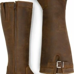 Travelin' Daneborg Hoge Dameslaarzen Winter - Wax Suede Leer - Wol Gevoerd - Cognac - Maat 41 -Dames-schoenen Verkoop 502x840