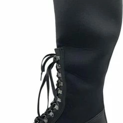 La Pèra - Hoge Mat Zwarte Leren Veter Laarzen Dames - Maat 38 -Dames-schoenen Verkoop 519x840 5