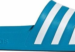 Adidas Slippers - Maat 44.5 - Unisex - Aquablauw - Wit
