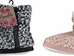 Apollo Pantoffels Dames - Sloffen - Pantoffels - Sloffen Dames - Hoog - Gebreid Patroon - Roze/wit - Maat 39/40 -Dames-schoenen Verkoop 550x185 2