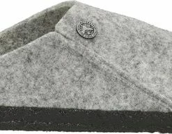 Birkenstock Zermatt Narrow Filz Shearling Cozy Home Dames Pantoffels - Light Grey - Maat 40