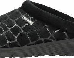 Rohde Dames Pantoffel Muil - 2339-90 Zwart Bedrukt - Maat 41