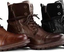 NoGRZ P.Post - Dames Leren Enkellaars - Winter Veterboots - Wol Gevoerd - Cognac - Maat 41 -Dames-schoenen Verkoop 550x201 8