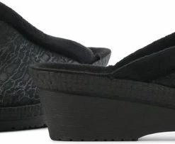 Rohde Vrouwen Suède Harde Zool Pantoffels / Open Sloffen - 2455 - Zwart - Maat 38 -Dames-schoenen Verkoop 550x203 7