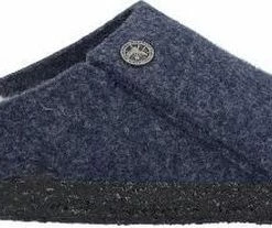 Birkenstock Zermatt Shearling Narrow Sloffen - Dark Blue - Maat 41