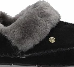 Warmbat Barrine Suede Dames Pantoffels - Black - Maat 38