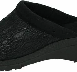 Rohde Vrouwen Suède Harde Zool Pantoffels / Open Sloffen - 2455 - Zwart - Maat 38 -Dames-schoenen Verkoop 550x230 9