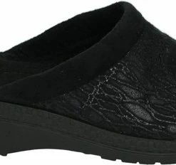 Rohde Vrouwen Suède Harde Zool Pantoffels / Open Sloffen - 2455 - Zwart - Maat 38 -Dames-schoenen Verkoop 550x232 6