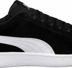 PUMA Smash V2 Sneakers Unisex - PUMA Black-PUMA White-PUMA Silver - Maat 43