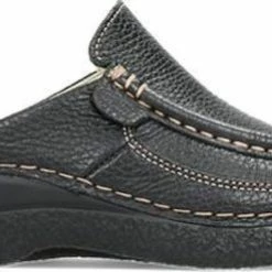 Wolky Comfortschoenen Roll Slide Zwart Leer