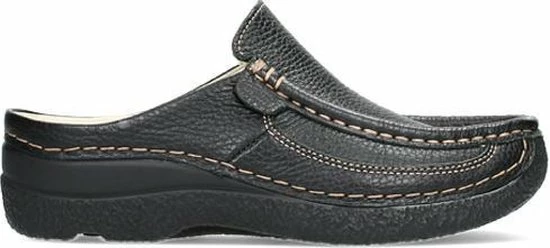 Wolky Comfortschoenen Roll Slide Zwart Leer 3 Wolky Comfortschoenen Roll Slide Zwart Leer