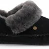 Warmbat Barrine Suede Dames Pantoffels - Black - Maat 42