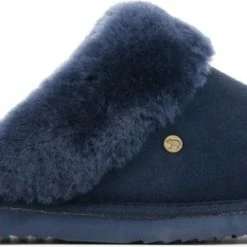 Warmbat Flurry Suede Dames Pantoffels - Dark Navy - Maat 41