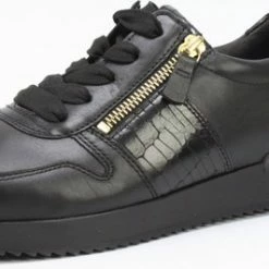 Gabor 420 Lage Sneakers - Leren Sneaker - Dames - Zwart - Maat 39 -Dames-schoenen Verkoop 550x266 9