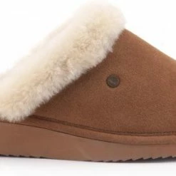 Warmbat Alice Dames Sloffen - Cognac - Maat 39