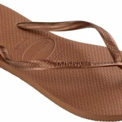 Havaianas Slim Dames Slippers - Rust/Metallic Copper - Maat 41/42 -Dames-schoenen Verkoop 550x296