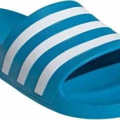 Adidas Slippers - Maat 44.5 - Unisex - Aquablauw - Wit -Dames-schoenen Verkoop 550x301 5