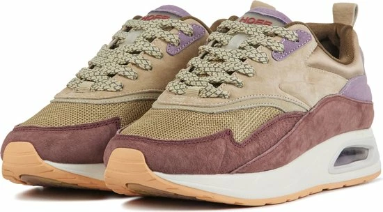 HOFF Sneakers Dames - Lage Sneakers / Damesschoenen - Suède - Big Ben - Nude - Maat 39 4 HOFF Sneakers Dames - Lage Sneakers / Damesschoenen - Suède - Big Ben - Nude - Maat 39 - Afbeelding 2