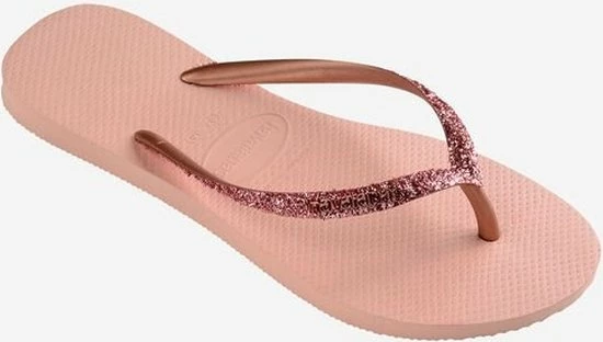 Havaianas Slim Glitter II Dames Slippers - Ballet Rose/ Golden Blush - Maat 37/38 6 Havaianas Slim Glitter II Dames Slippers - Ballet Rose/ Golden Blush - Maat 37/38 - Afbeelding 4