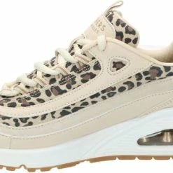 Skechers Uno Wild Streets Dames Sneakers - White/Leopard - Maat 39 -Dames-schoenen Verkoop 550x313 3