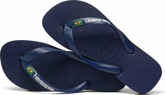 Havaianas Brasil Logo Unisex Slippers - Navy Blue - Maat 35/36 7 Havaianas Brasil Logo Unisex Slippers - Navy Blue - Maat 35/36 - Afbeelding 5
