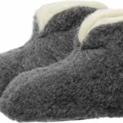 LuLu Wonen LuLu- Grijze Wollen Sloffen / Pantoffels Met Antislip Zool - Maat 42 - Enkelhoog - Dames En Heren -Dames-schoenen Verkoop 550x319 3