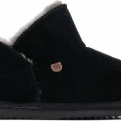 Warmbat Vrouwen Suède Harde Zool Pantoffels / Dichte Sloffen - Willow - Zwart - Maat 41