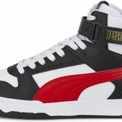 PUMA RBD Game Unisex Sneakers - White/HighRiskRed/Black/TeamGold - Maat 42 -Dames-schoenen Verkoop 550x330 3