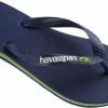 Havaianas Brasil Logo Unisex Slippers - Navy Blue - Maat 35/36 -Dames-schoenen Verkoop 550x336 6