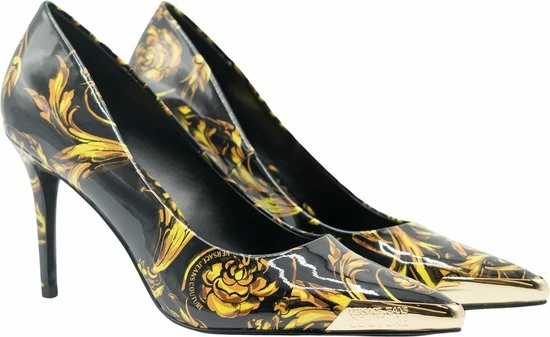 Versace Jeans Couture Versace Jeans Fondo Scarlett Dis. S50 Dames Pump - Zwart/Goud - Maat 39 4 Versace Jeans Couture Versace Jeans Fondo Scarlett Dis. S50 Dames Pump - Zwart/Goud - Maat 39 - Afbeelding 2