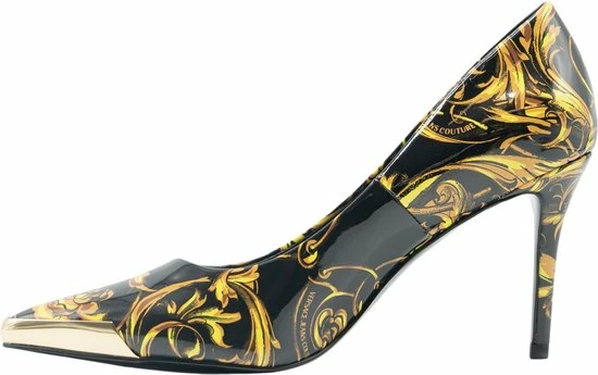 Versace Jeans Couture Versace Jeans Fondo Scarlett Dis. S50 Dames Pump - Zwart/Goud - Maat 39 5 Versace Jeans Couture Versace Jeans Fondo Scarlett Dis. S50 Dames Pump - Zwart/Goud - Maat 39 - Afbeelding 3
