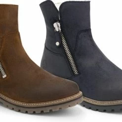 Travelin' Vartae Dames Enkellaarsjes - Winter Boots - Wax Suede Leer - Wol Gevoerd - Cognac - Maat 38 -Dames-schoenen Verkoop 550x345 8