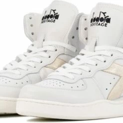 Diadora Sneakers Dames - Hoge Sneakers / Damesschoenen - Leer - Mi Basket Used Z - Goud - Maat 38 -Dames-schoenen Verkoop 550x347 12