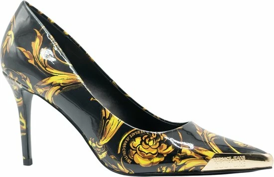 Versace Jeans Couture Versace Jeans Fondo Scarlett Dis. S50 Dames Pump - Zwart/Goud - Maat 39 8 Versace Jeans Couture Versace Jeans Fondo Scarlett Dis. S50 Dames Pump - Zwart/Goud - Maat 39 - Afbeelding 6