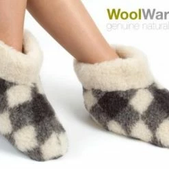 WoolWarmers Dolly Zwart/bruin Wollen Sloffen Maat 41 -Dames-schoenen Verkoop 550x355 9