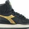 Diadora Sneakers Dames - Hoge Sneakers / Damesschoenen - Leer - Mi Basket Used Z - Zwart Combi - Maat 39 -Dames-schoenen Verkoop 550x356 7