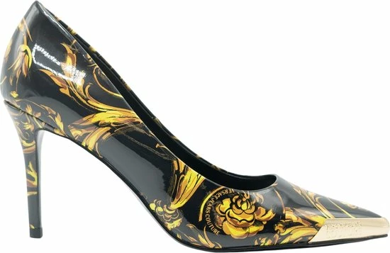 Versace Jeans Couture Versace Jeans Fondo Scarlett Dis. S50 Dames Pump - Zwart/Goud - Maat 39 3 Versace Jeans Couture Versace Jeans Fondo Scarlett Dis. S50 Dames Pump - Zwart/Goud - Maat 39