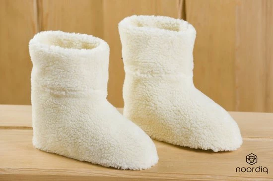 Nordiq Noordiq Wollen Sloffen - Dames/Heren - Merinowol - Maat 45/46 - Crèmewit 3 Nordiq Noordiq Wollen Sloffen - Dames/Heren - Merinowol - Maat 45/46 - Crèmewit