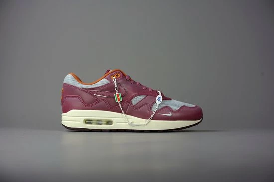 Nike Air Max 1 Patta Waves Rush Maroon (With Bracelet) DO9549-001 Maat 44.5 Metallic Silver;Rush Maroon 17 Nike Air Max 1 Patta Waves Rush Maroon (With Bracelet) DO9549-001 Maat 44.5 Metallic Silver;Rush Maroon - Afbeelding 15