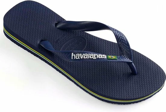 Havaianas Brasil Logo Unisex Slippers - Navy Blue - Maat 35/36 6 Havaianas Brasil Logo Unisex Slippers - Navy Blue - Maat 35/36 - Afbeelding 4