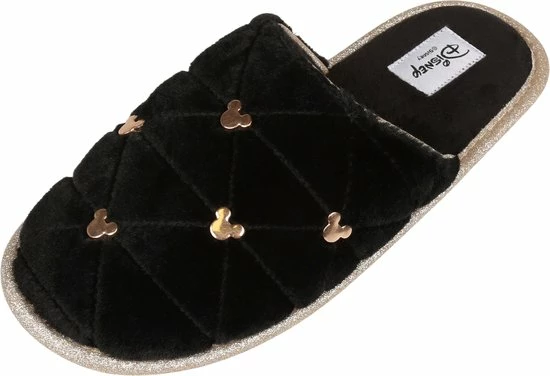 Mickey Disney Mouse - Zwarte Damespantoffels / Sloffen, Gewatteerd, Comfortabel / 38-39 3 Mickey Disney Mouse - Zwarte Damespantoffels / Sloffen, Gewatteerd, Comfortabel / 38-39
